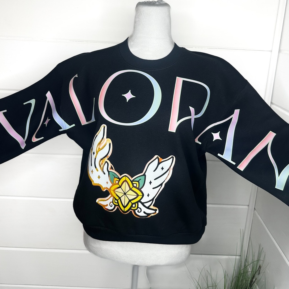 League of legends Black Sweatshirt with Multicolor Design